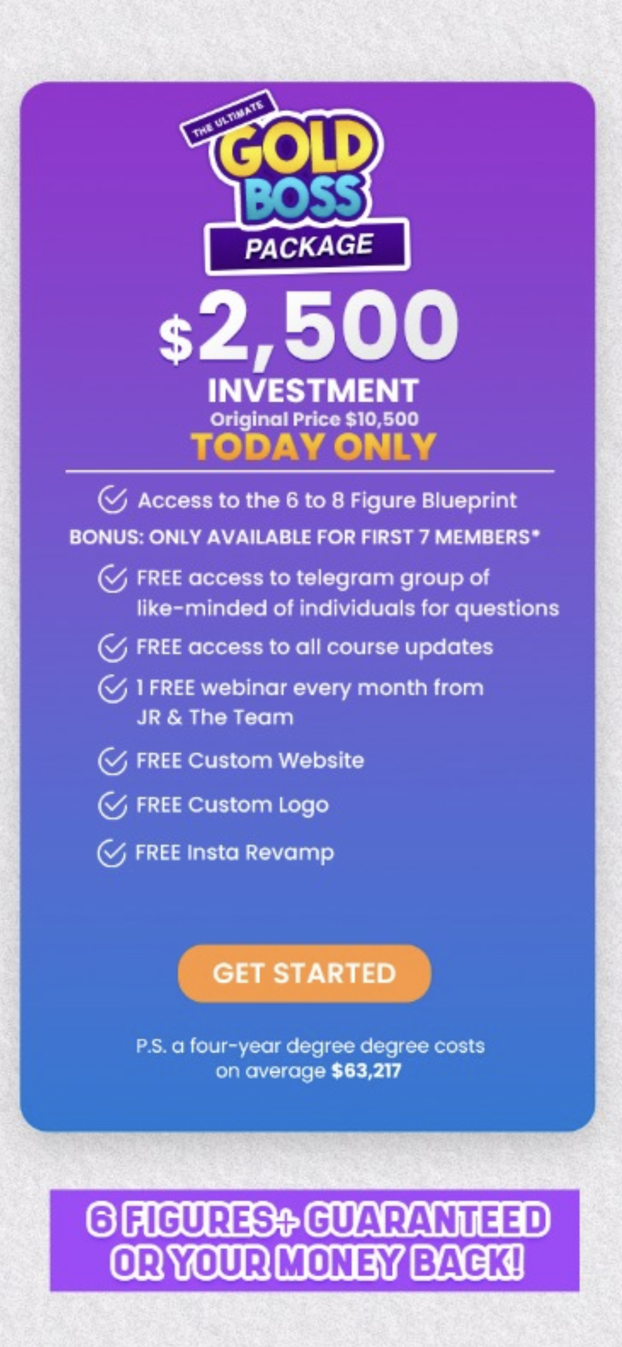 The Ultimate Gold Boss Package