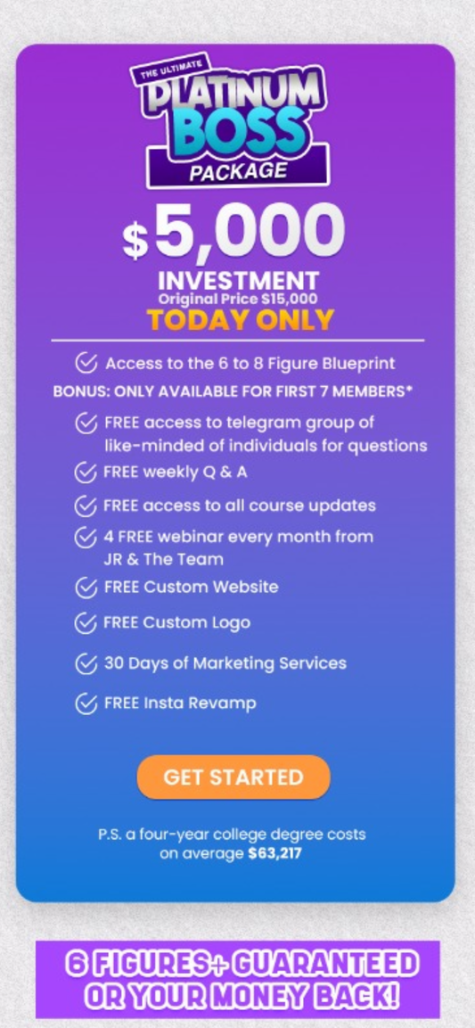 The Ultimate Platinum Boss Package